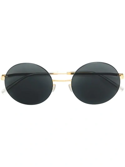Mykita Yoko Round Sunglasses In Black