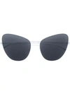 Mykita X Maison Margiela Alien Sunglasses In White