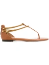 Alexander Mcqueen Zipped Styled Flat Sandals - Brown