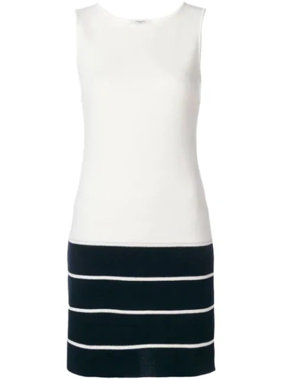 Charlott Colour Block Knit Dress - White