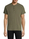 Rag & Bone Cotton Henley In Army