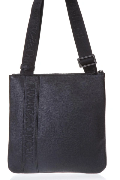 Emporio Armani Black Eco Leather Shoulder Bag