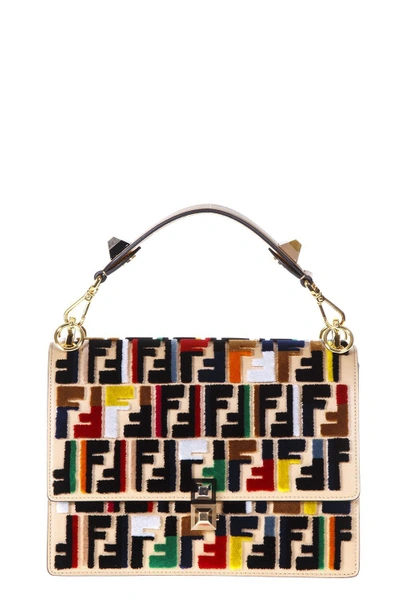 Fendi Kan I Fabric Logo Leather Bag In Multicolor ModeSens