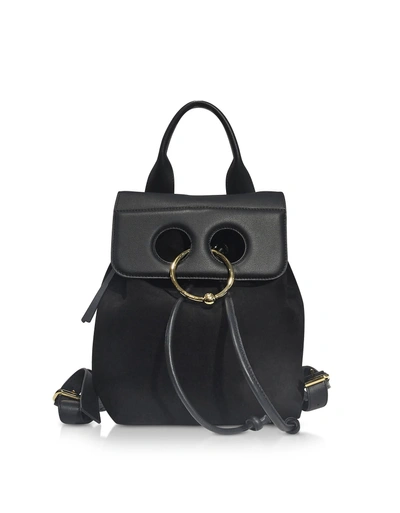 Jw Anderson Black Suede And Leather Mini Pierce Backpack