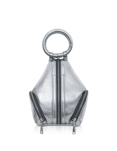 Complet Silver Laminated Leather Eve Micro Bag