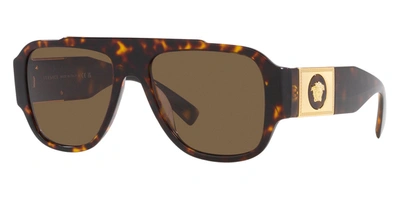 Versace Men's 57mm Sunglasses In Brown
