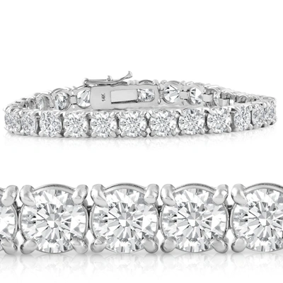 Pompeii3 20 Ct Lab Grown Diamond Tennis Bracelet 14k White Gold 7" In Multi