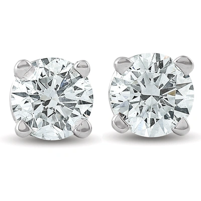 Pompeii3 5/8ct Round Diamond Excellent Studs Screw Backs 14k White Gold Lab Grown In Multi