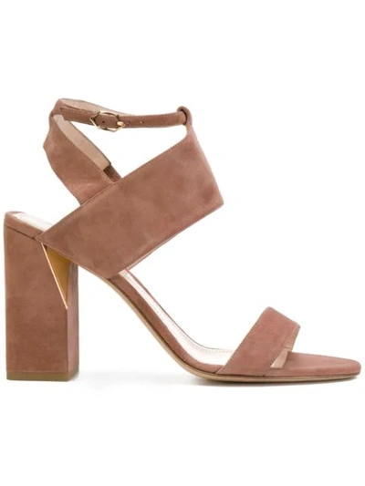 Nicholas Kirkwood Rosewood Suede 90mm Eva Sandals In Brown