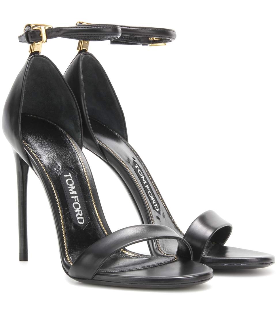 tom ford 85mm lock leather sandals