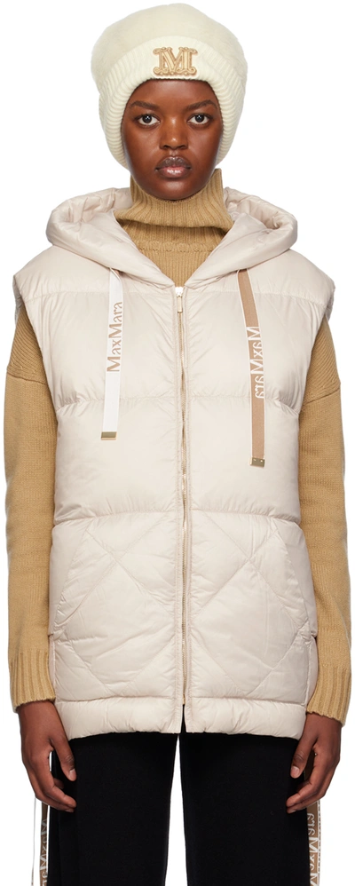Max Mara The Cube Tresse Quilted Vest In 031 Sand