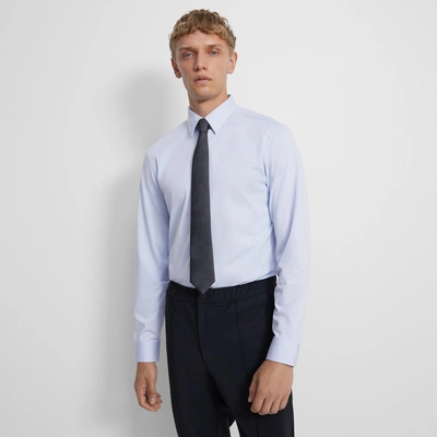 Theory Roadster Slim Tie In Silk In Chrome