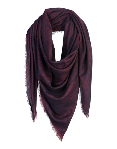 Kenzo Square Scarf In Deep Purple