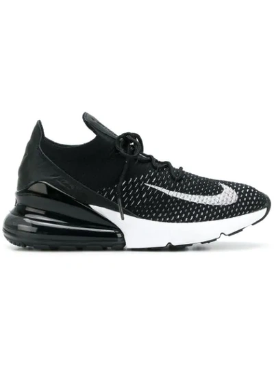 Nike Air Max 270 Flyknit Sneakers In Black