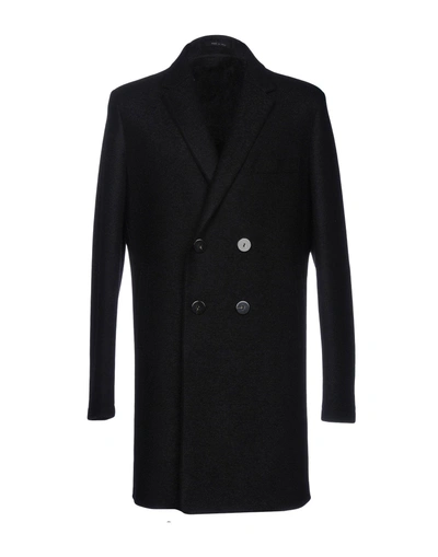 Emporio Armani Coats In Black