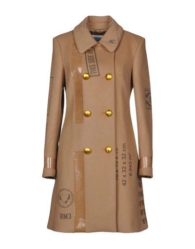 Moschino Coat In Camel