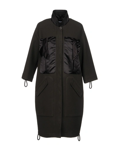 Moschino Coat In Dark Brown