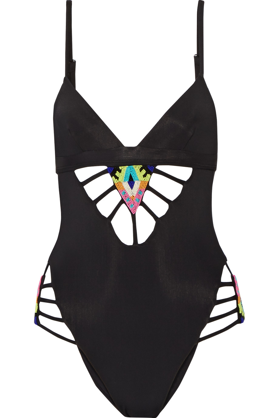Mara Hoffman Embellished Cutout Swimsuit | ModeSens