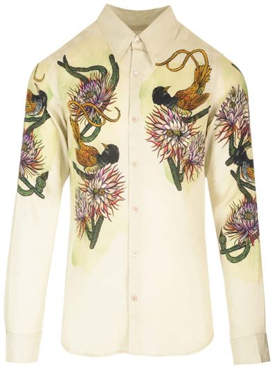 Dries Van Noten Celdon Shirt In Beige