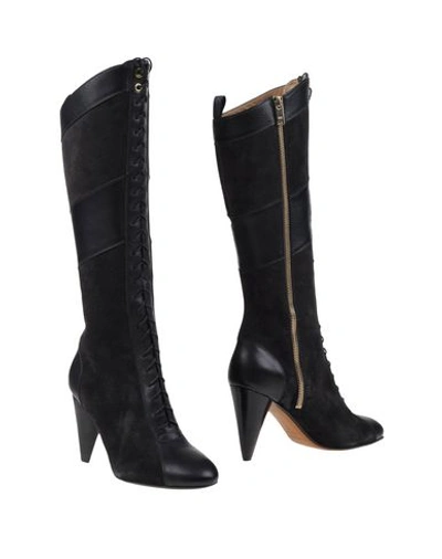 Bottines SONIA RYKIEL Pointure 40 - Cuir Et Daim Bordeaux, Talon 12 Cm - Neuves Sans Emballage
