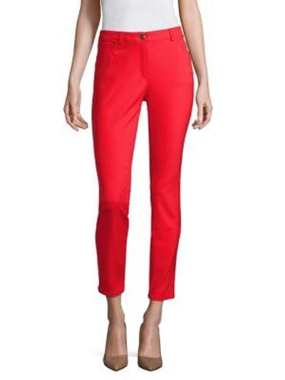 Escada Techno Ankle Pants In Red