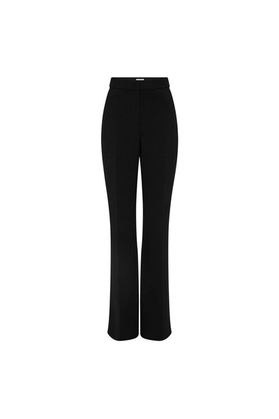 Rebecca Vallance High-waist Flared Tailored Trousers In Black