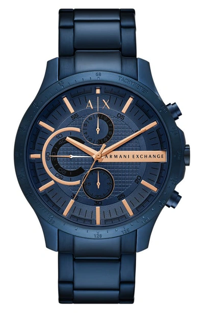 Armani Exchange Ax  Chronograph Bracelet Watch, 46mm In Blue