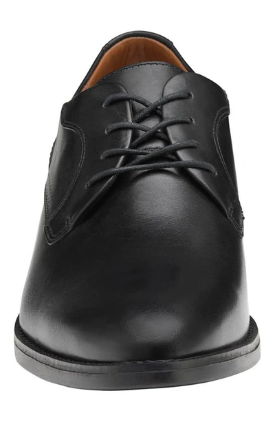 Johnston & Murphy Hawthorn Plain Toe Derby In Black Full Grain