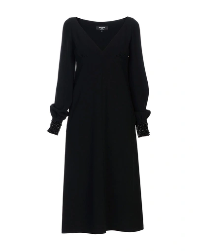 Rochas Midi Dress In Black