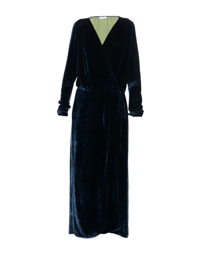 Attico Midi Dress In Dark Blue