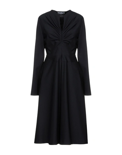 Ferragamo Knee-length Dress In Dark Blue