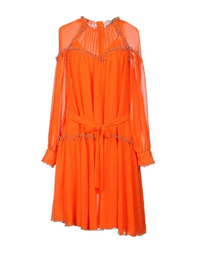 Msgm Knee-length Dress In Orange