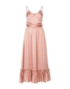 Msgm Long Dresses In Pastel Pink