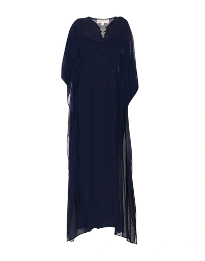 Michael Michael Kors Long Dress In Dark Blue