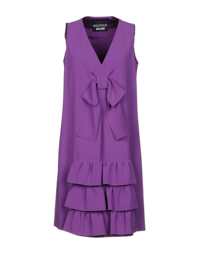 Boutique Moschino Short Dresses In Purple