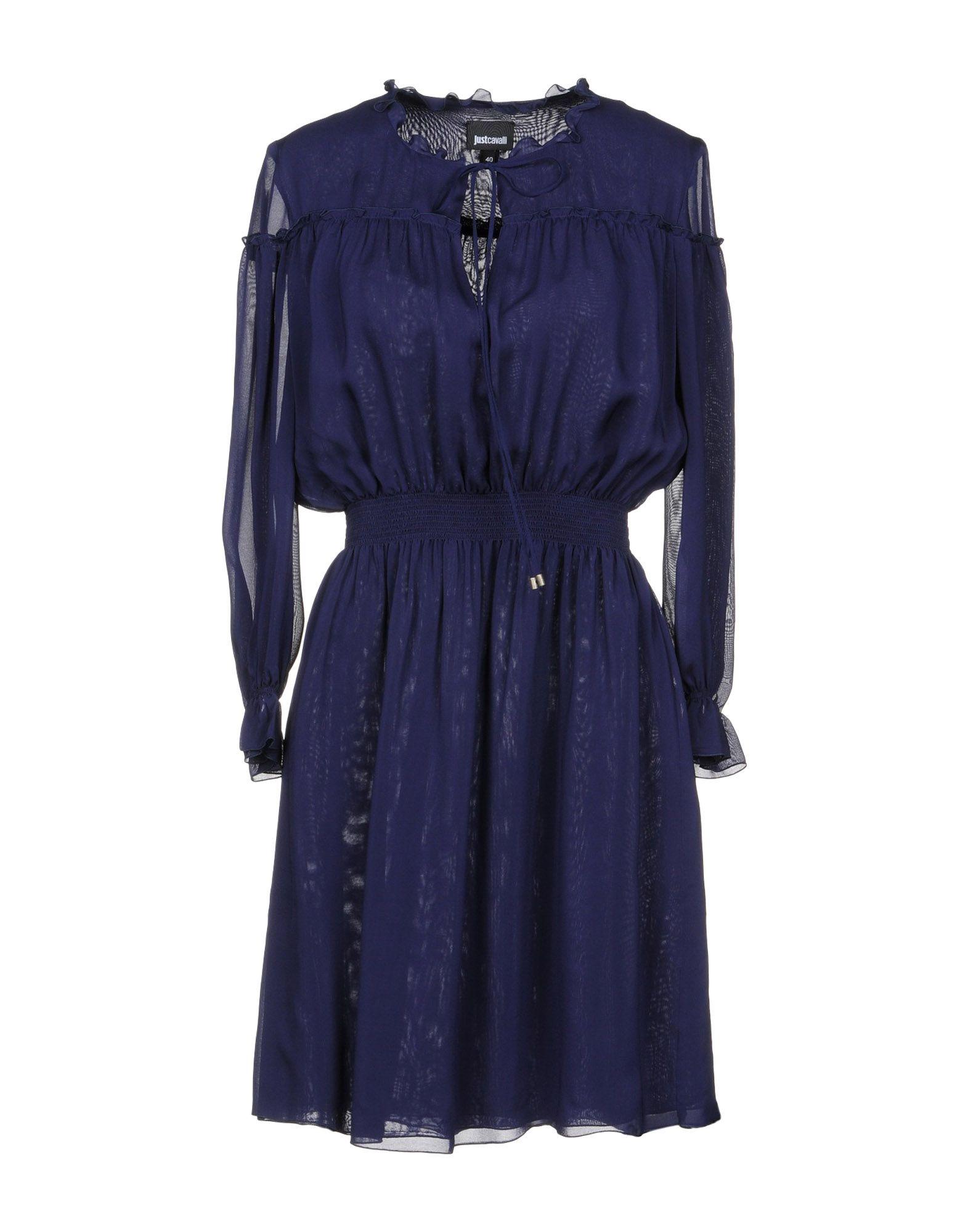 Just Cavalli Short Dress In Blue | ModeSens