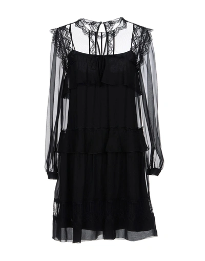 Alberta Ferretti Short Dresses In Black