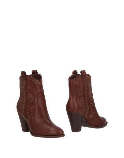 Ash Ankle Boots In Brown