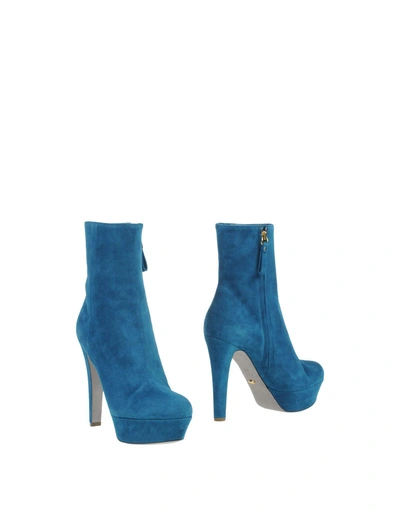 Sergio Rossi Ankle Boot In Deep Jade
