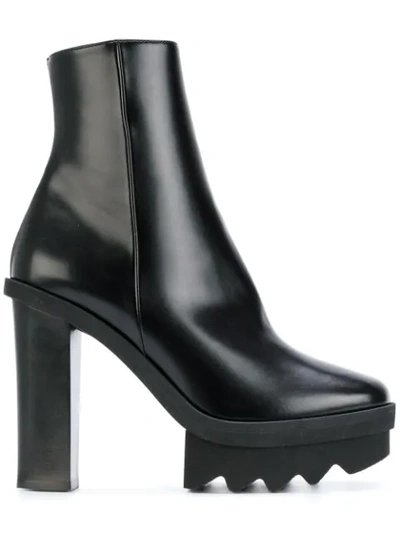 Stella Mccartney 120mm Faux Leather Ankle Boots In Black