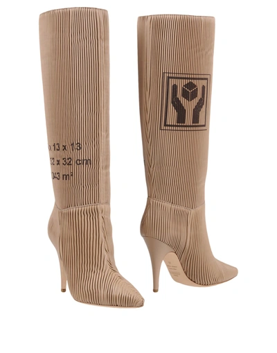 Moschino Boots In Beige