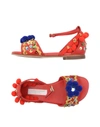 Dolce & Gabbana Toddler Girl Sandals Red Size 10c Leather