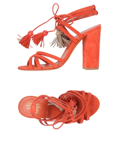 Santoni Sandals In Coral