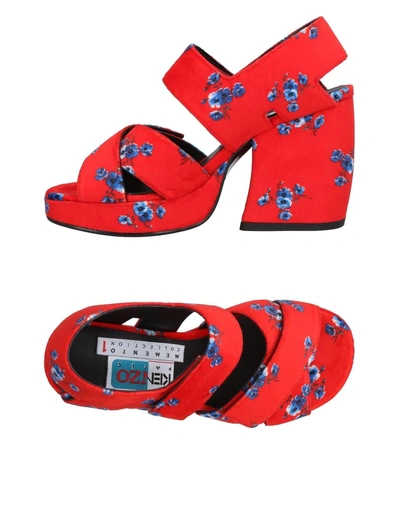 Kenzo Sandals In Red