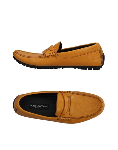 Dolce & Gabbana Loafers In Yellow