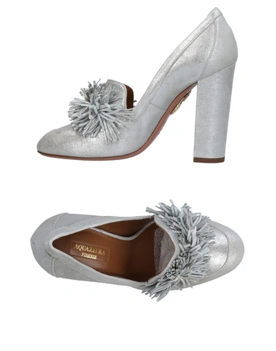 Aquazzura Loafers In Silver