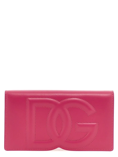 Dolce & Gabbana Logo Smartphone Holder In Fuchsia