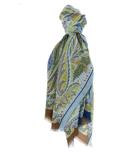 Etro Paisley Scarves, Foulards Multicolor