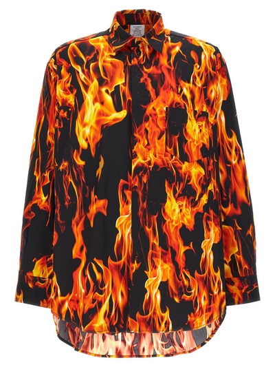 Vetements Fire Shirt, Blouse Multicolor
