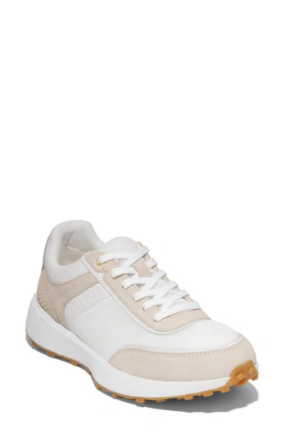 Cole Haan Grandpro Wellesley Runner In Optic White-nylon-birch Suede